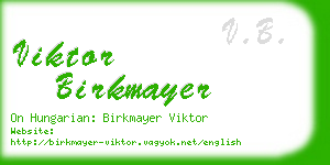 viktor birkmayer business card